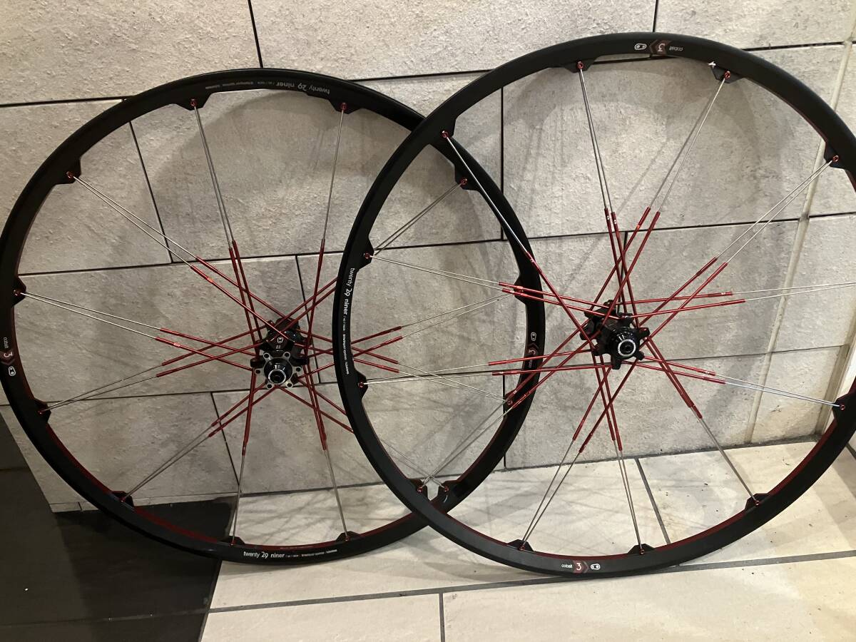 美品クランクブラザーズ コバルト3 crankbrathers cobalt3 mtb 29er ホイール前後 100/135QR グラベルバイク シクロクロス拍卖