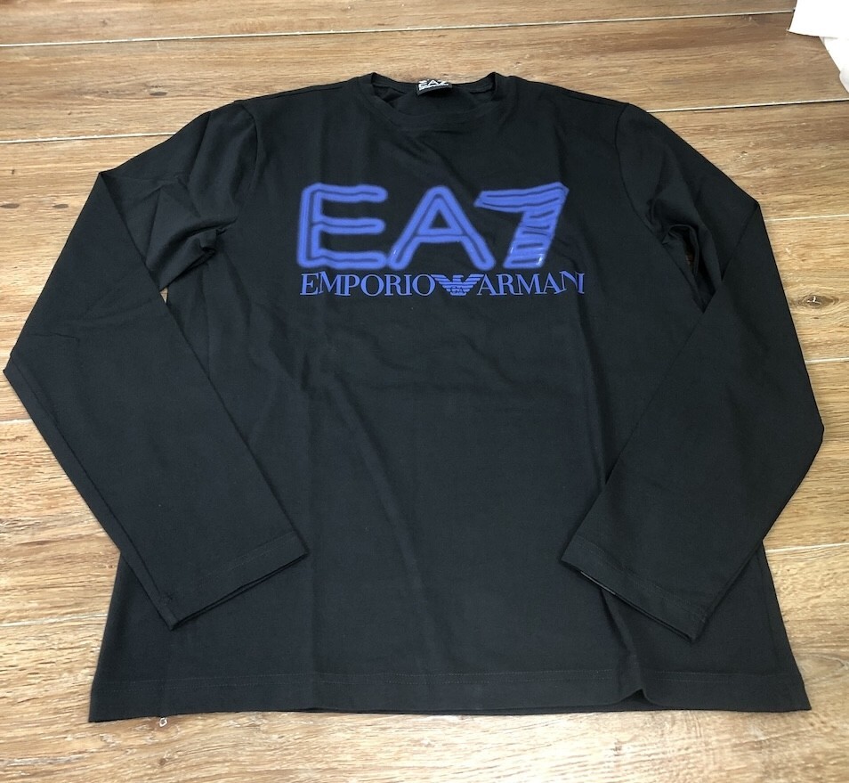 新品 未使用 EA7 EMPORIO ARMANI(エンポリオ アルマーニ EA7)クルーネックTシャツ XL ロンT 長袖 メンズ E江EH1075-25拍卖