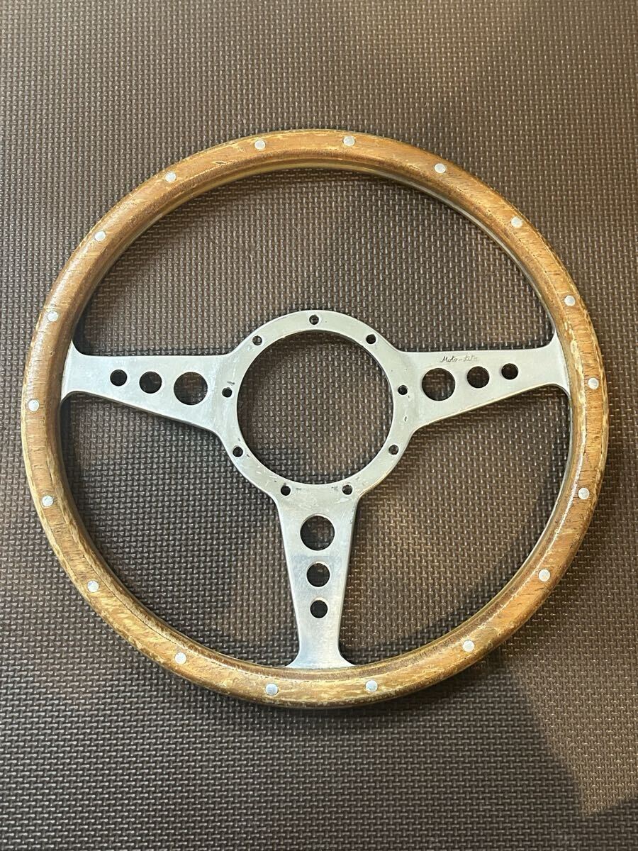 モトリタ ウッドステアリング 当時物 ローバーミニ ハンドル ステアリング Moto-Lita ウッド 約33φ クラシックローバーミニ拍卖