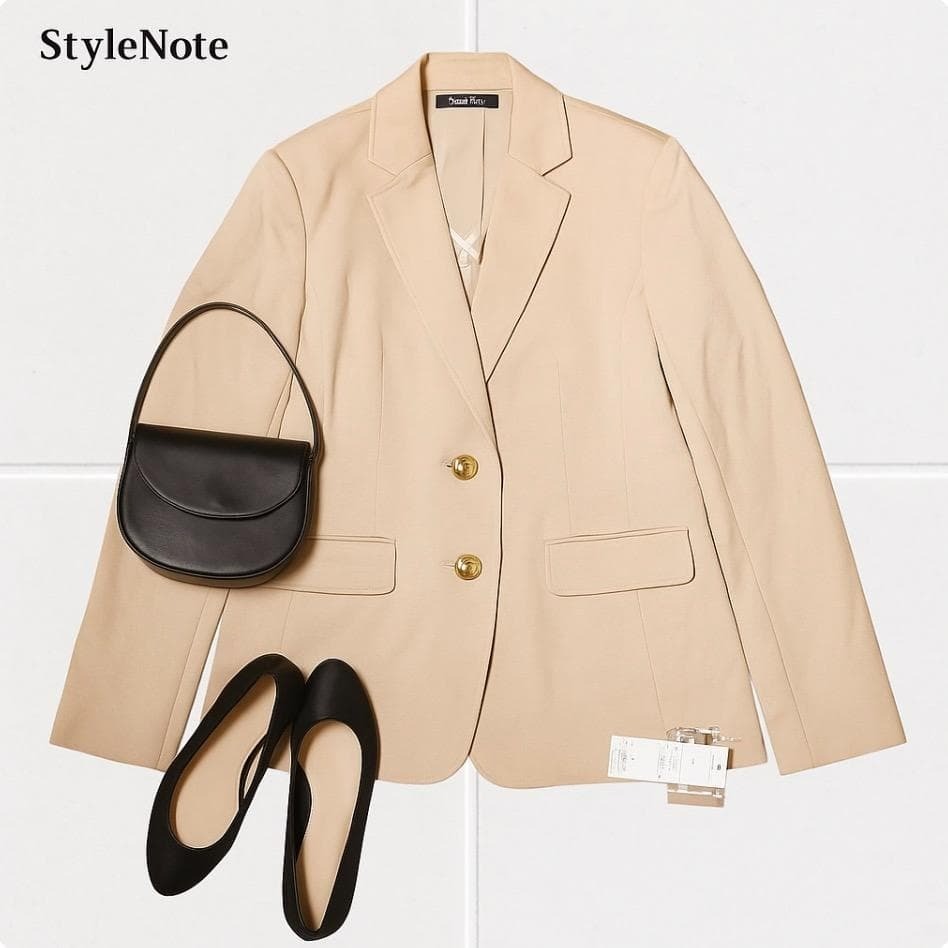 J1650@ 1スタ 新品タグ付き StyleNote スタイルノート STYLE NOTE テーラードジャケット L ベージュ 大人かわいい おしゃれ 素敵 秋冬拍卖