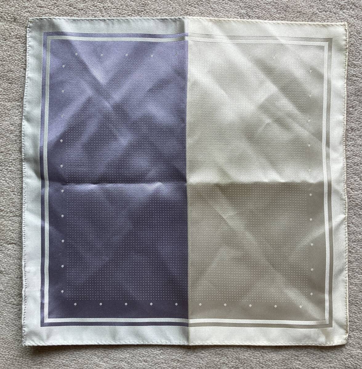 【美中古】 COMME CA MEN ハンカチーフ コムサ ハンカチ 綿100% フォーマル 結婚式 パーティー拍卖