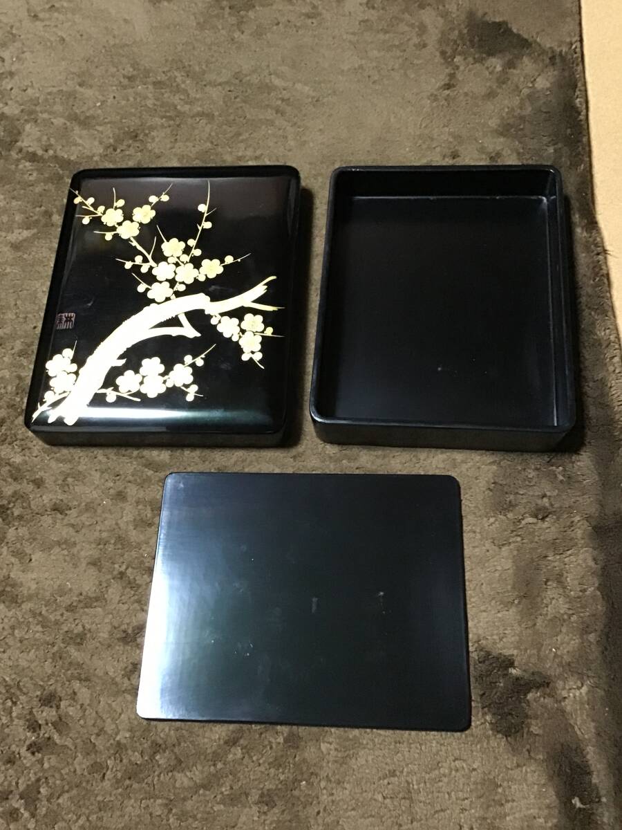 レトロ ビンテージ アンティーク 耕峰作 文箱 硯箱 蒔絵 漆塗り 骨董 書画 書 書道 時代拍卖