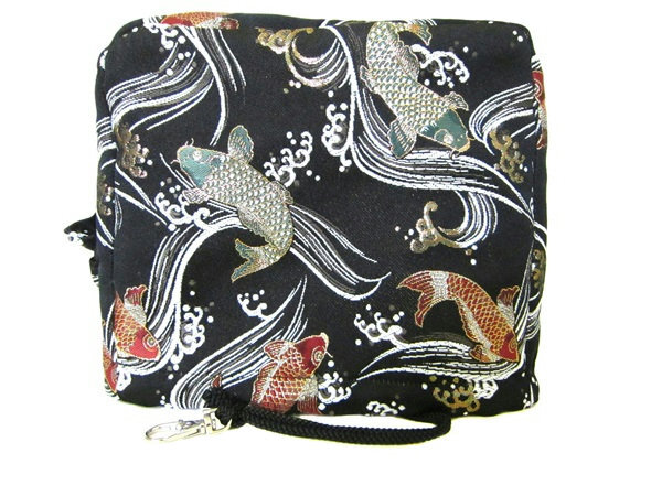 【アイアン用】ゴルフ クラブ用 ヘッドカバー 西陣織 アイアンカバー ハンドメイド 金襴 和風 黒系 鯉柄 2885拍卖