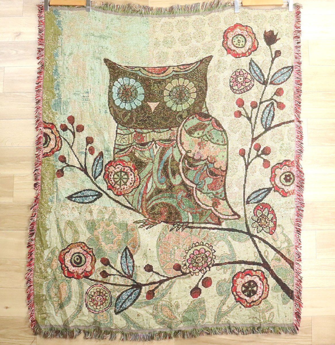 A4-5 I/I11.7-2 花柄 フラワー フクロウ 動物柄 アニマル柄 ラグ マット カーペット ブランケット マルチカバー インテリア雑貨拍卖