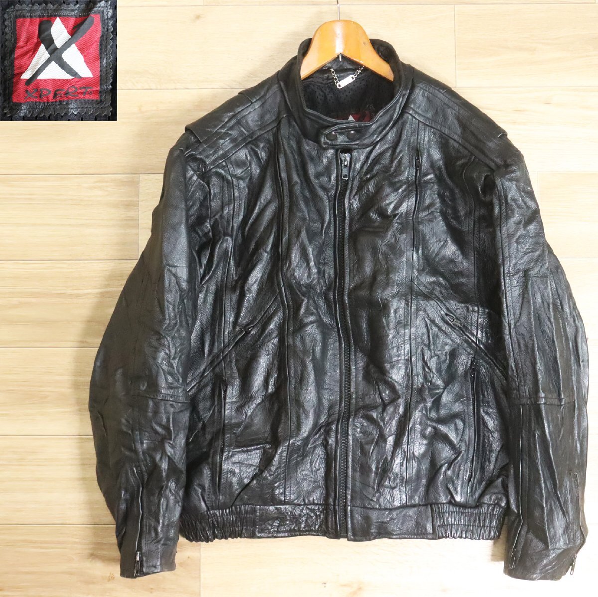 Z6K/Y5.8-2 XPERT シングルライダースジャケット 本革 レザージャケット レザーブルゾン レーシングジャケット 革ジャン拍卖