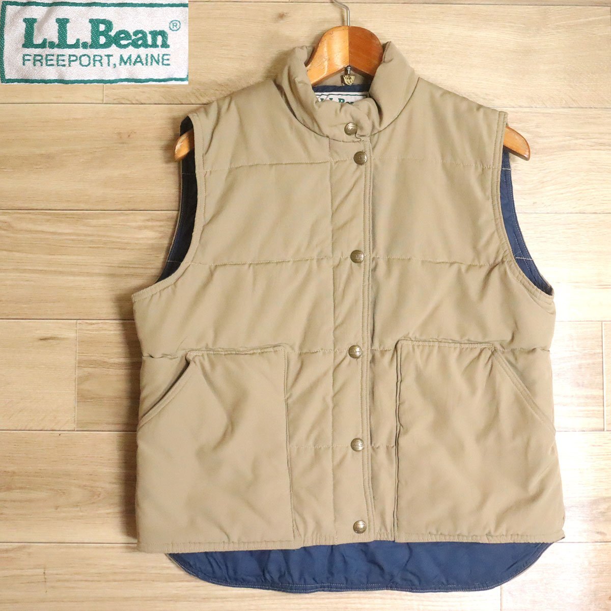 B9Y/R4.8-4 80s~ L.L.Bean エルエルビーン 中綿ベスト パディングベスト アウトドア レディース Mサイズ アメリカ古着拍卖