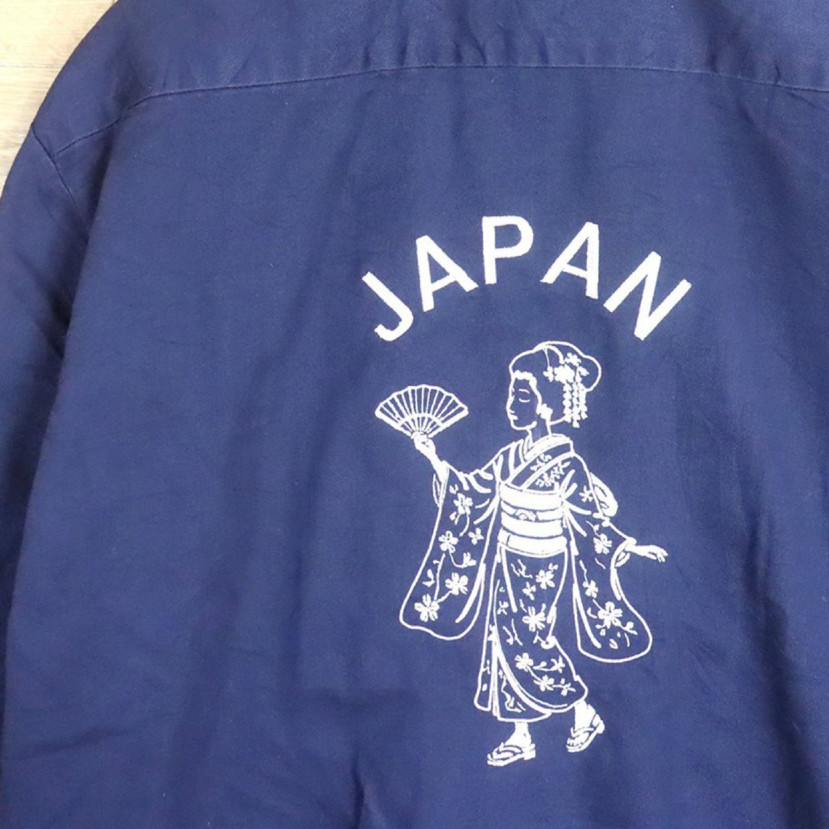 W3T/D10.30-1 アメリカ古着 RED KAP レッドキャップ ワークシャツ XL バック刺繍 舞妓さん JAPAN スカジャン サンプリング拍卖