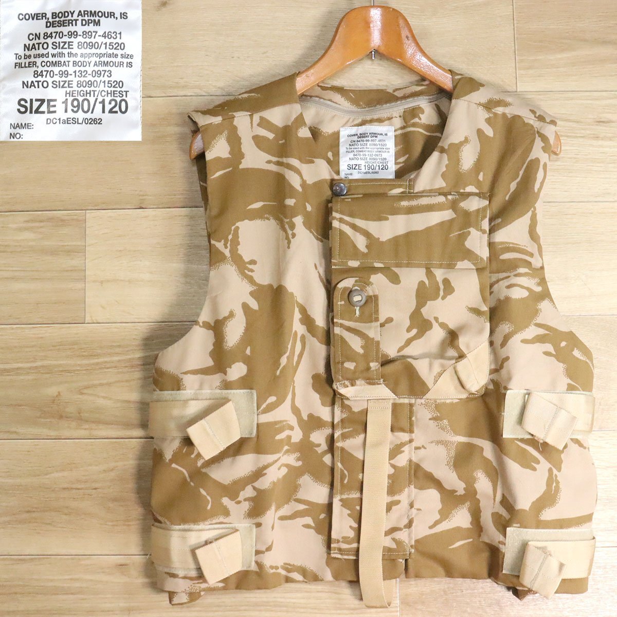 E5Y/Y4.10-4 90s イギリス軍 DPMデザートカモ ボディアーマーベスト ミリタリーベスト ユーロミリタリー 軍モノ カモフラ 迷彩拍卖