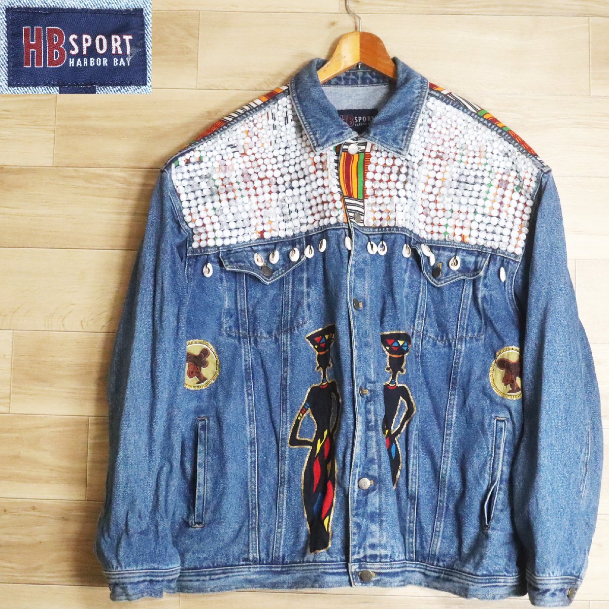 D4O/R3.31-2 HB Sport Harbor Bay ハーバーベイ デニムジャケット ジージャン Gジャン デコレーション ジャンパー メンズ 3XL拍卖