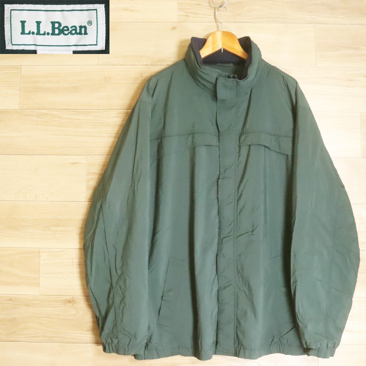 D18R/R6.6-7 L.L.Bean エルエルビーン マウンテンジャケット ナイロン シェルジャケット ブルゾン アウトドア 収納フード XL拍卖