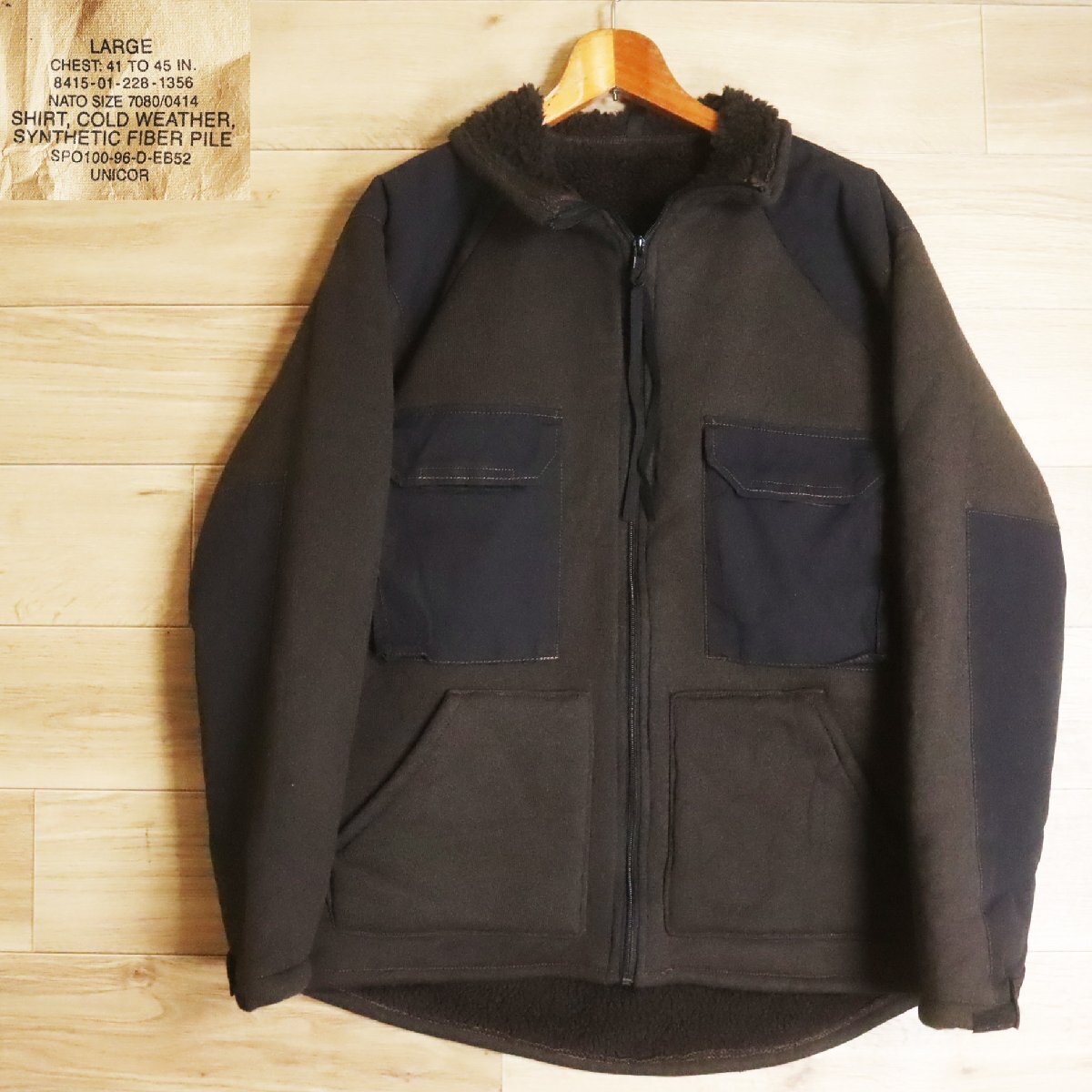Y8R/R4.30-4 90s アメリカ軍 米軍 U.S.ARMY ECWCS ベアジャケット フリースジャケット パイルジャケット ミリタリージャケット拍卖