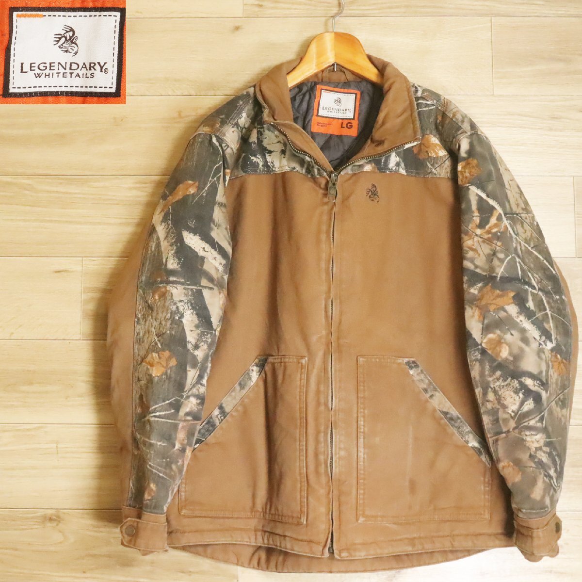 *3R/R6.9-4 LEGENDARY WHITETAILS リアルツリーカモ ダックジャケット ハンティングジャケット 中綿 L キャンバスクロストレイル拍卖