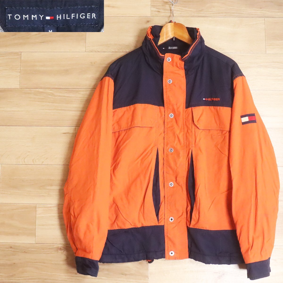 #1T/R6.5-9 TOMMY HILFIGER トミーヒルフィガー マウンテンパーカー アウトドア M 切り替え ジャンパー ブルゾン拍卖