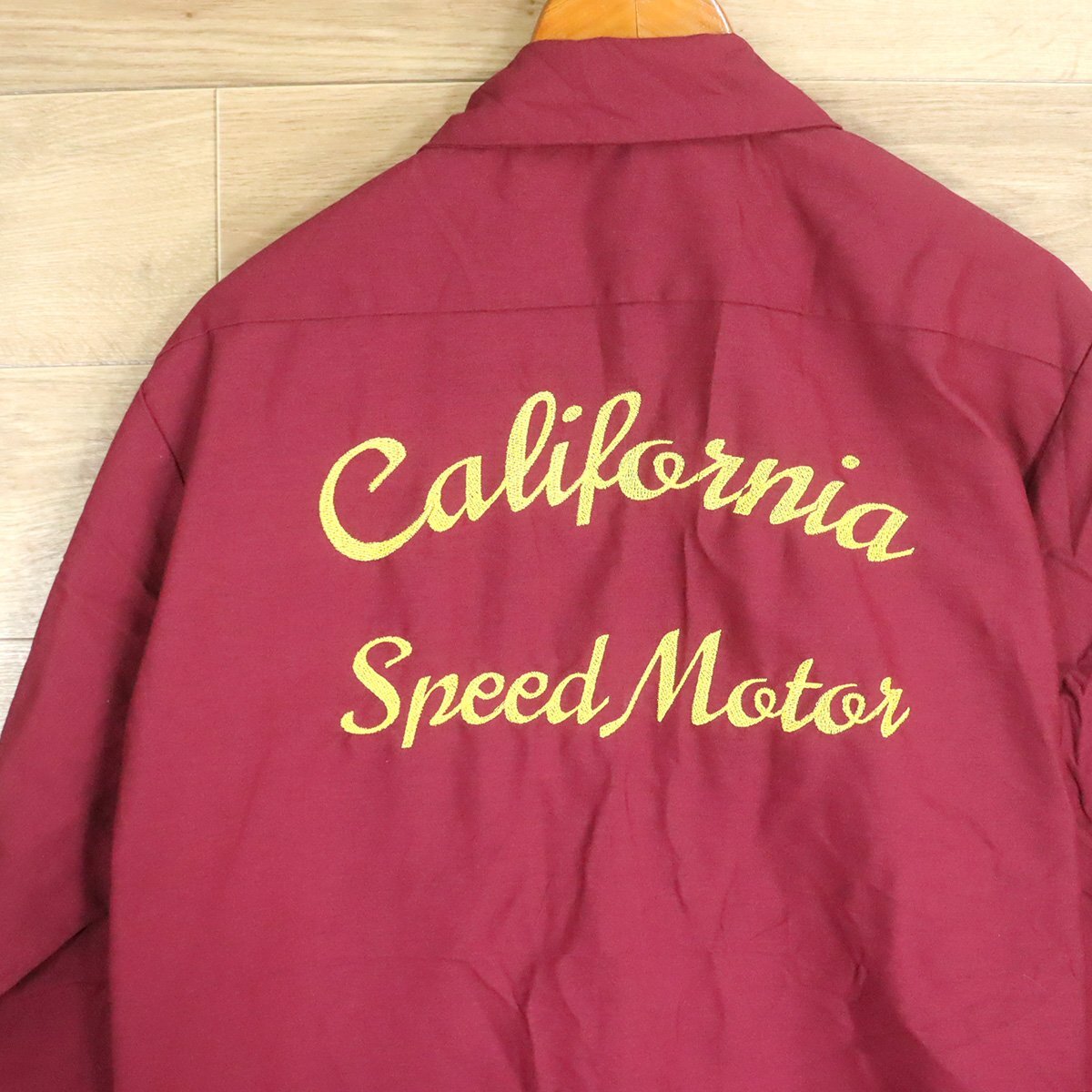 I10T/D11.3-1 アメリカ古着 RED KAP レッドキャップ ワークシャツ L 長袖 メンズ バック刺繍 文字 California Speed motor拍卖