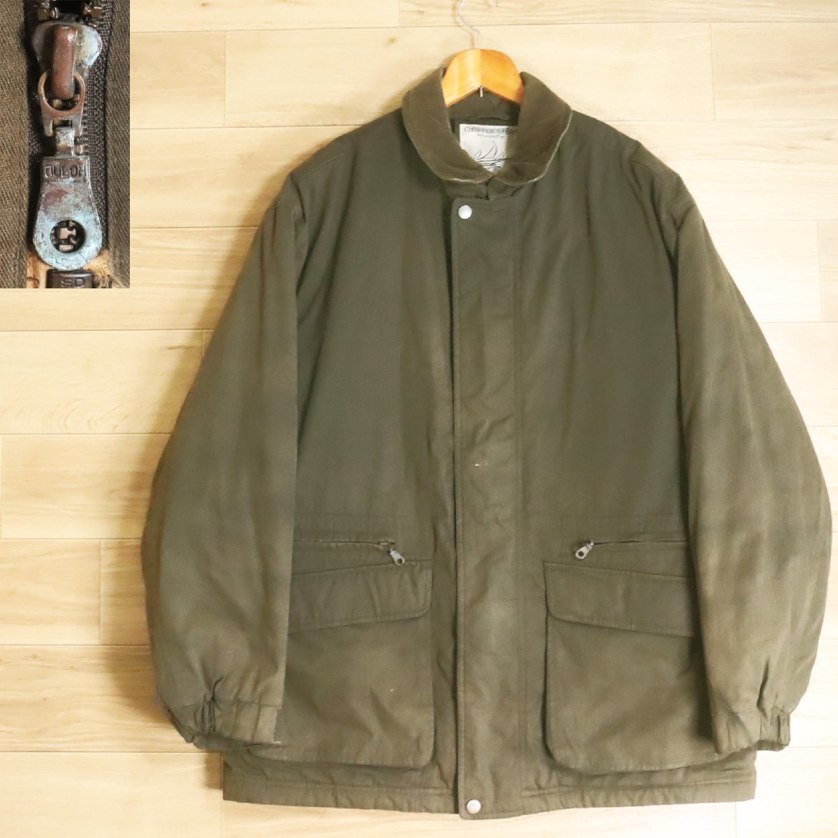 !4T/R6.18-1 Clipper Mist By London Fog 襟コーデュロイ ハンティングジャケット XL ジャンパー ブルゾン拍卖