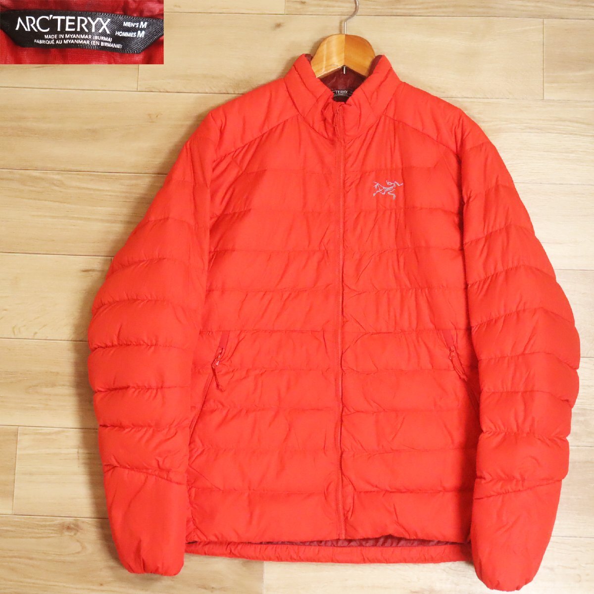 *1R/R6.11-2 ARC'TERYX アークテリクス セリウムジャケット ダウンジャケット グースダウン ナイロン M メンズ オレンジ拍卖