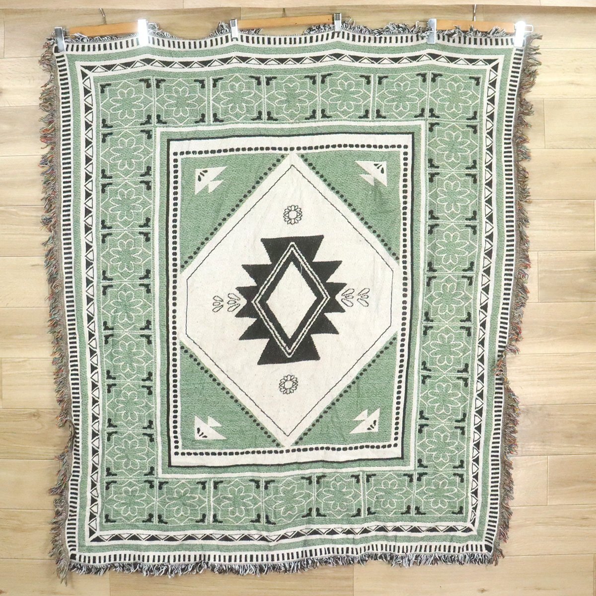 N9-3 I/D10.23-7 ネイティブ柄 幾何学模様 花柄 フラワー柄 ラグ マット カーペット ブランケット 雑貨 絨毯 ソファーカバー 拍卖