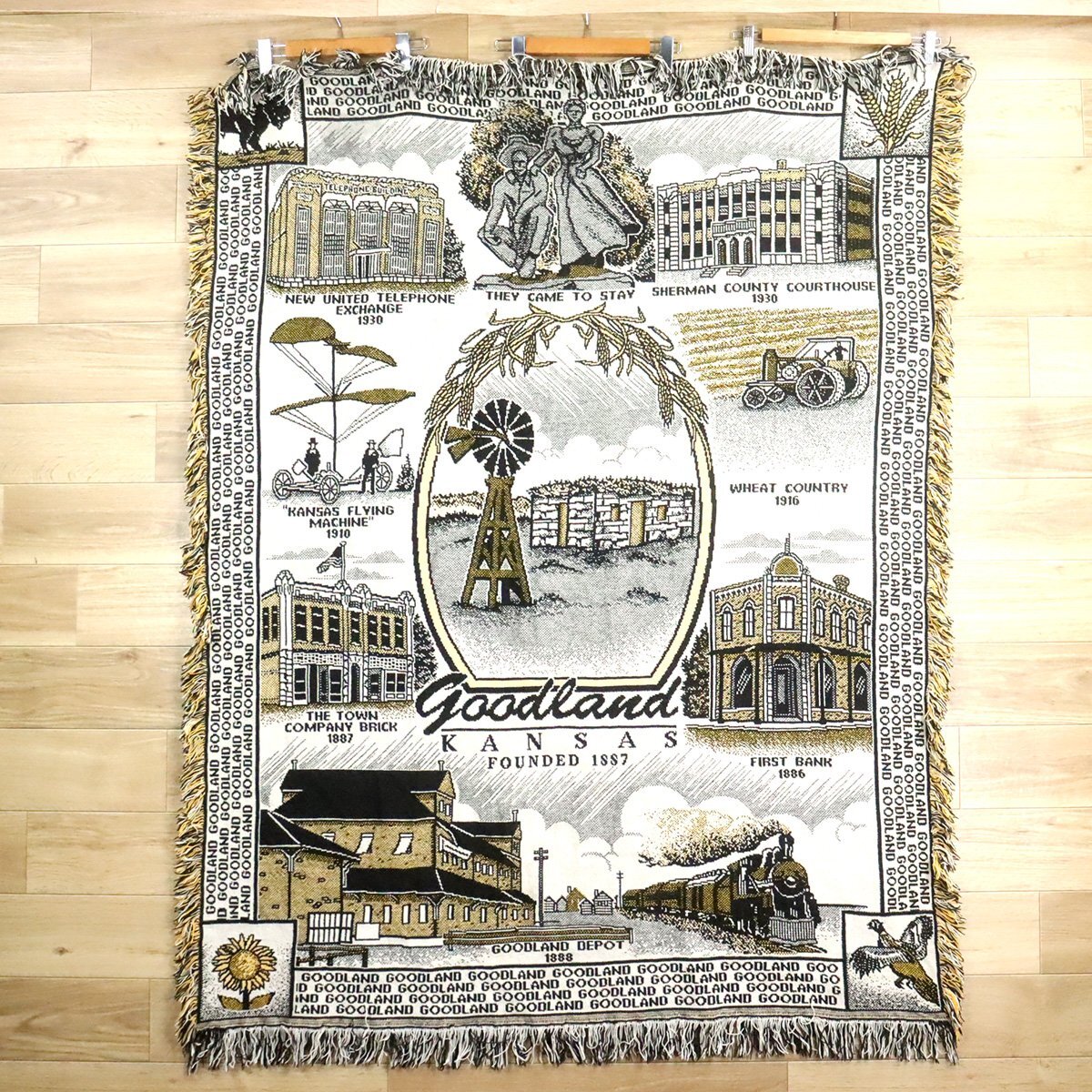 C5-2 I/I11.4-1 カンザス州 歴史 建物 観光 ラグ マット カーペット ブランケット タペストリー ソファーカバー 雑貨 絨毯拍卖