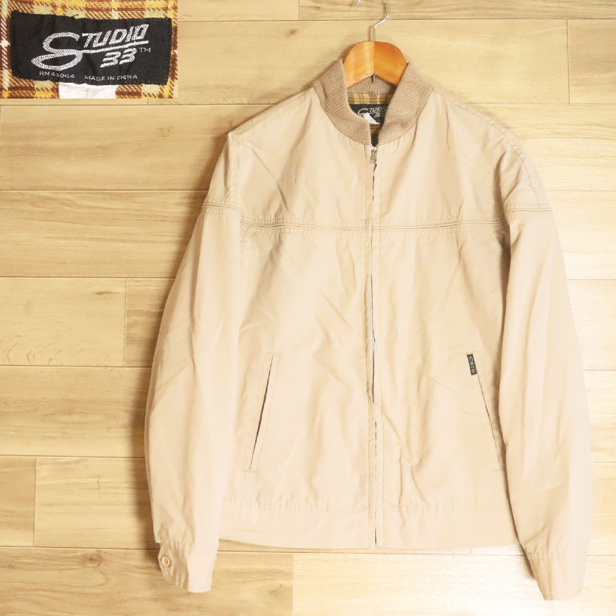 #4T/R6.17-1 アメリカ古着 STUDIO33 ダービージャケット カップショルダー L スイングトップ ファラオジャケット拍卖