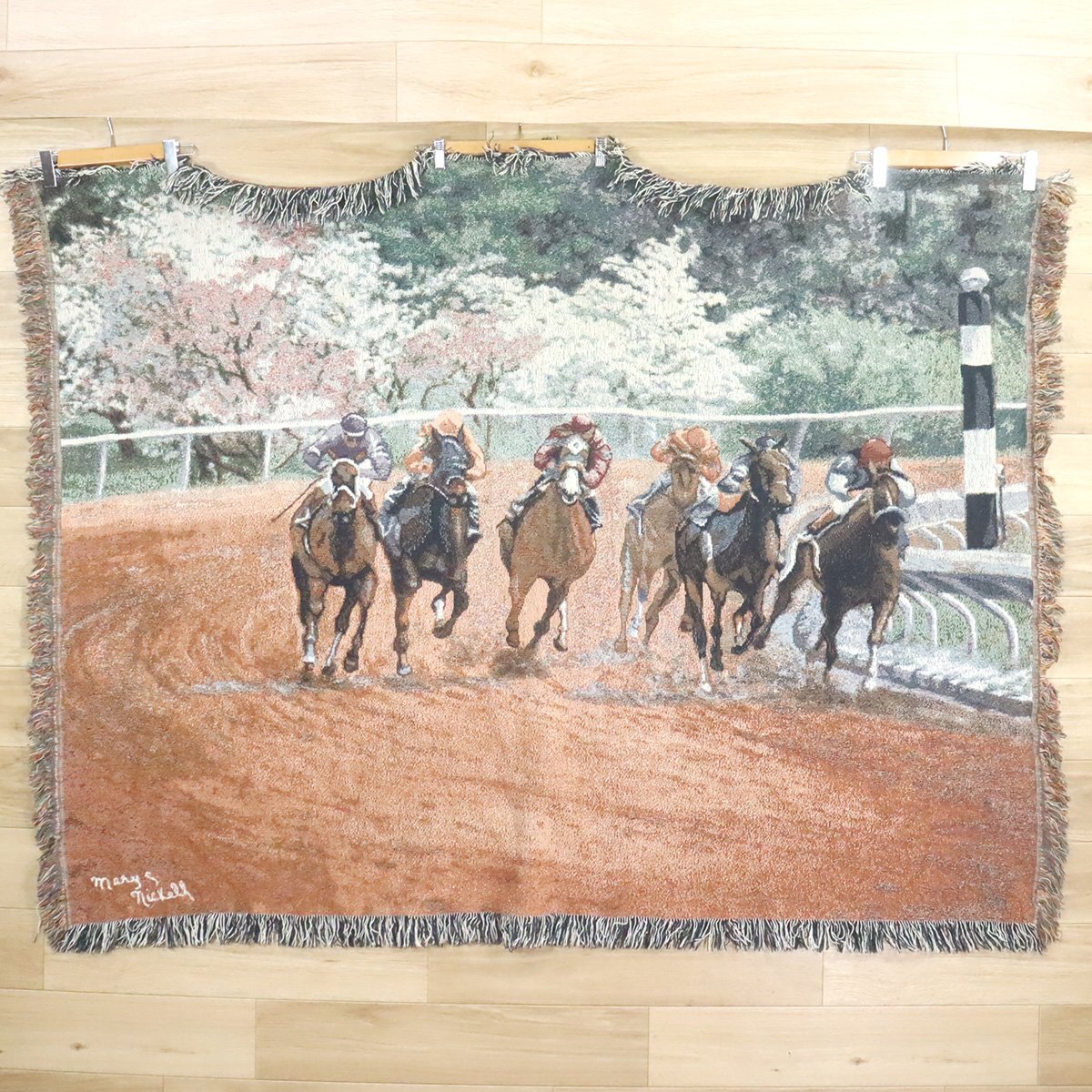 X12-8 I/D10.24-8 競馬 ダービー 馬 ホース ジョッキー ラグ マット カーペット ブランケット タペストリー インテリア雑貨 拍卖