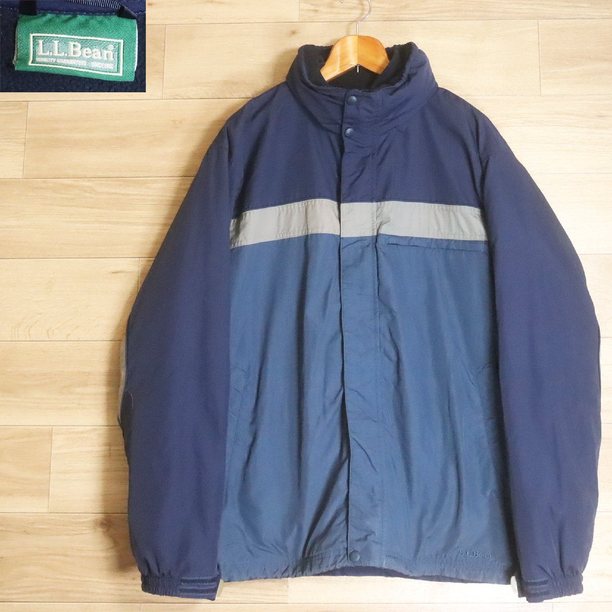 C6R/R6.16-2 L.L.Bean エルエルビーン マウンテンジャケット ナイロンジャケット フリースライナー ブルゾン アウトドア メンズ L拍卖