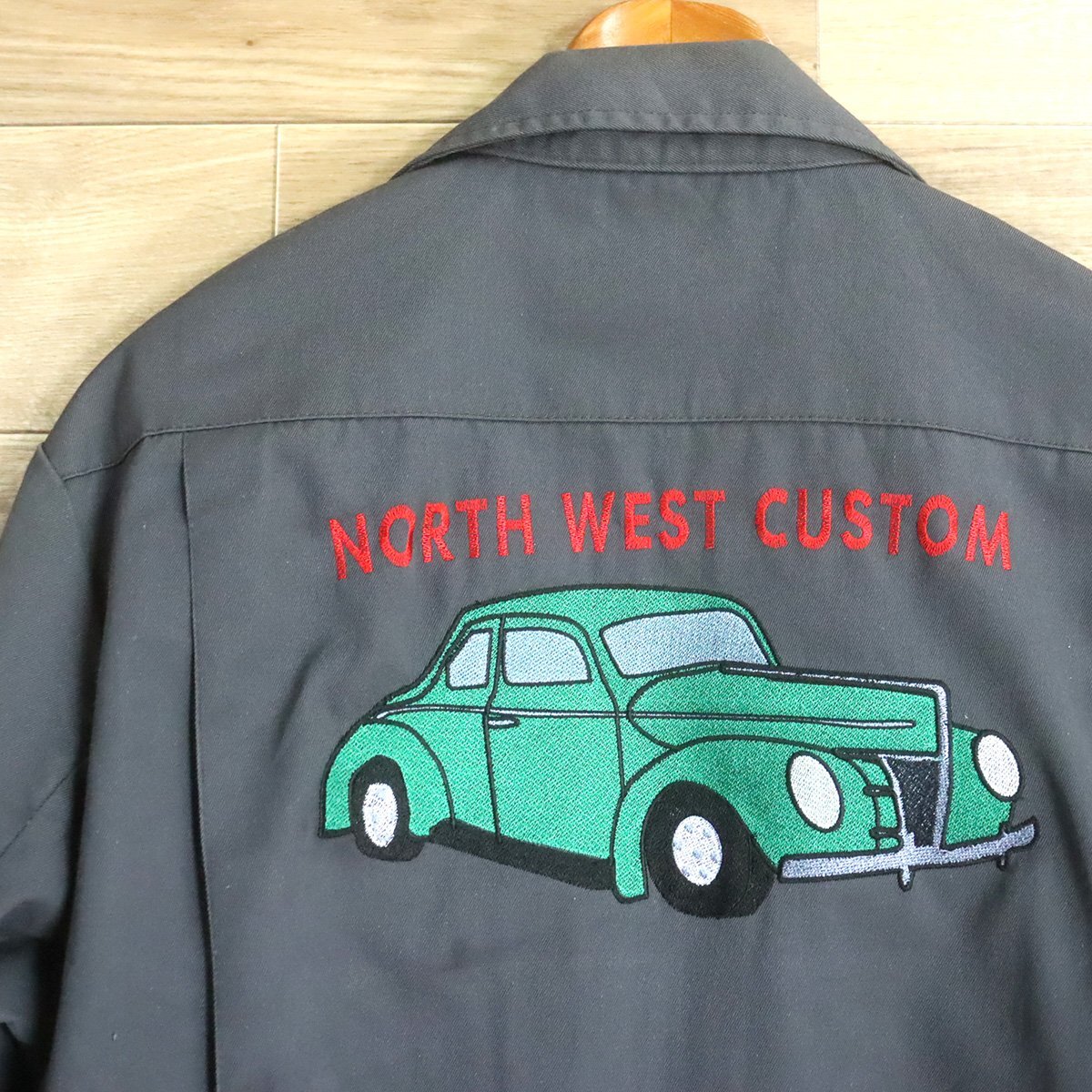 $2T/S11.4 90s 米国製 TOPPS ワークジャケット L位 バック刺繍 車 NORTH WEST CUSTOM ジャンパー ブルゾン拍卖