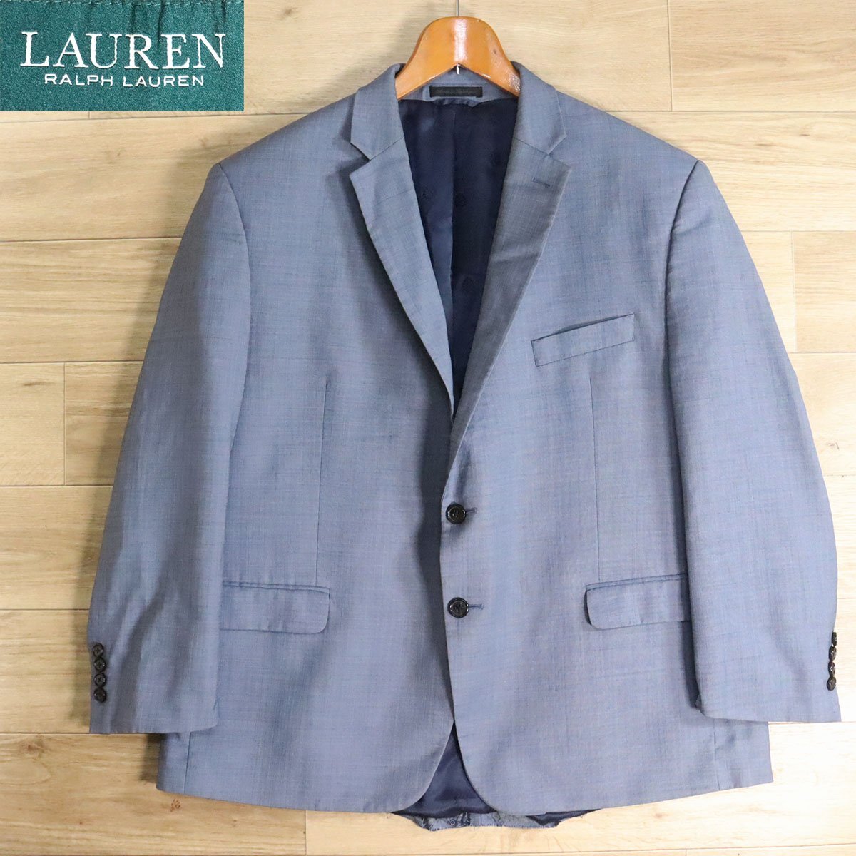 J3S/Y4.9-1 LAUREN RALPH LAUREN ローレン ラルフローレン テーラードジャケット シングルブレスト サイドベンツ ブレザー グレー系拍卖