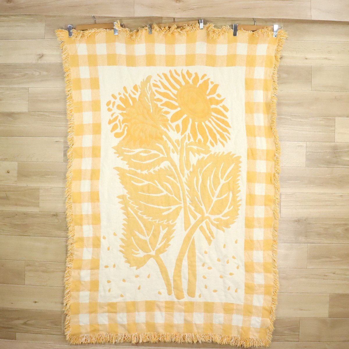 B7-10 I/D10.24-5 向日葵 ヒマワリ ひまわり 花柄 フラワー柄 ラグ マット カーペット ブランケット タペストリー 絨毯 雑貨 拍卖