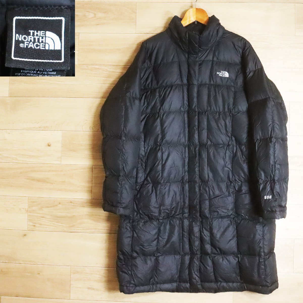 H2O/R5.7-3 THE NORTH FACE ノースフェイス 600フィル ダウンコート ロングコート グースダウン レディース XL ブラック系拍卖