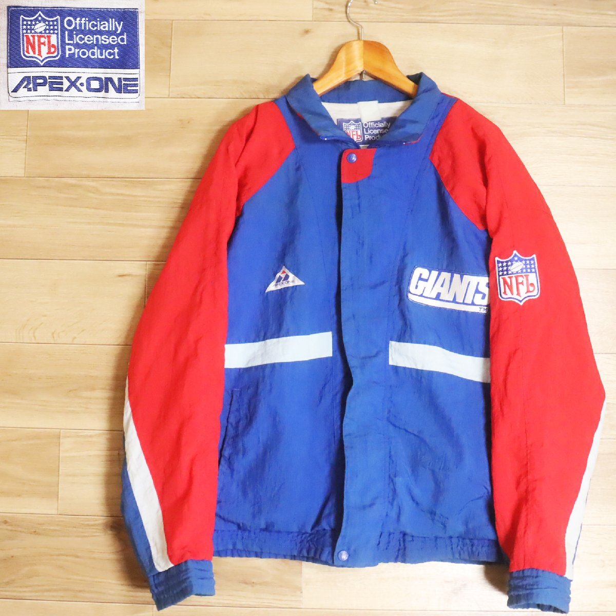 ?14K/R6.5-7 NFL New York Giants ニューヨーク・ジャイアンツ APEX ONE ナイロンジャケット ウィンドブレーカー ナイロンブルゾン拍卖