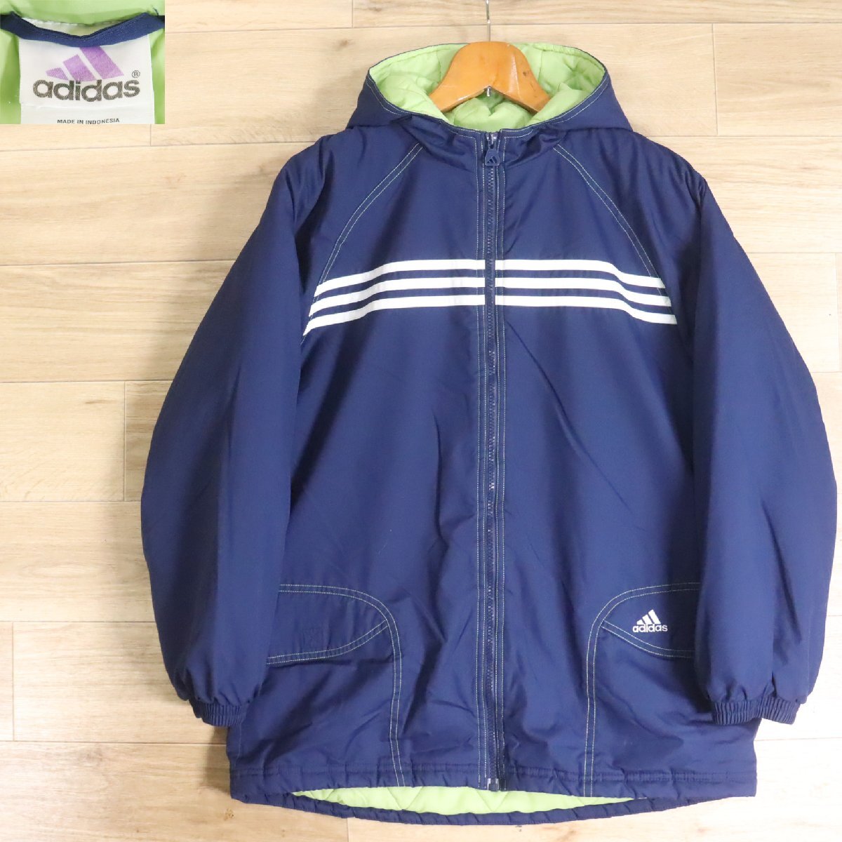 %4K/Y6.6-6 adidas アディダス 中綿ジャケット フーディー パファージャケット パディングジャケット ウインドブレーカー XL拍卖