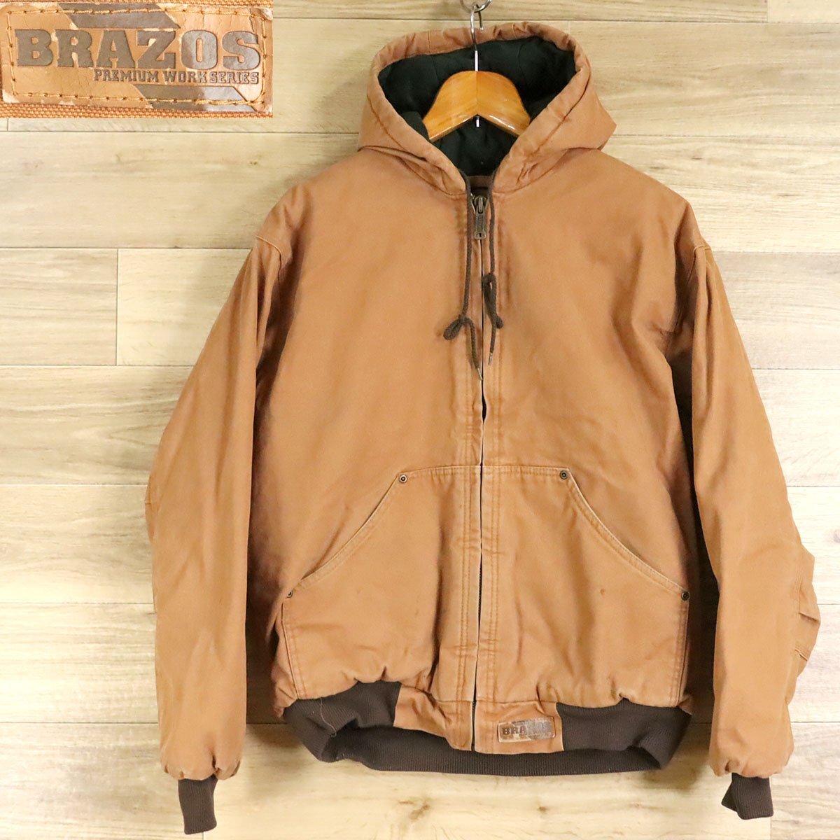 A4O/O4.16-8 BRAZOS ダックジャケット アクティブジャケット ダックパーカー フーディー ブルゾン ジャンパー ジップアップ MED拍卖