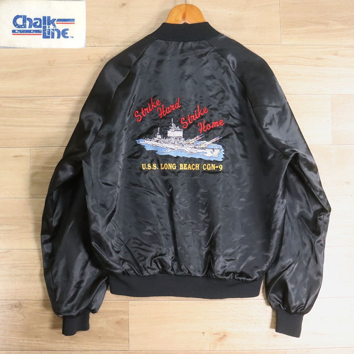 ?10K/Y6.13-1 あChalk Line スタジアムジャンパー ナイロンジャケット ブルゾン スカジャン スーベニア バック刺繍 戦艦 空母拍卖