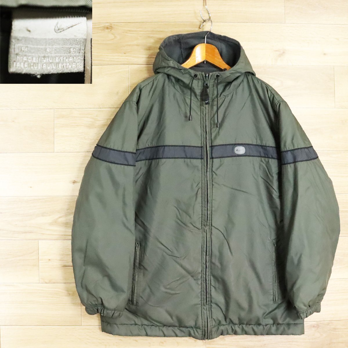 K11T/D6.12-7 アメリカ古着 NIKE ナイキ リバーシブルジャケット ナイロン ウィンドブレーカー アウトドア M ジャンパー拍卖
