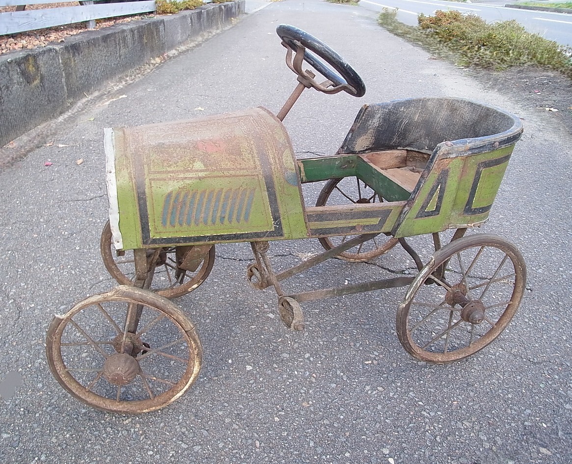 昭和レトロ☆当時もの 子供用 乗り物 車 ブリキ/木製/鉄製 ディスプレイ 飾り ヴィンテージ 店舗 アートおまかせ便拍卖