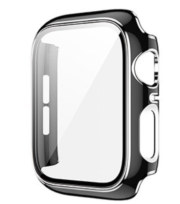 【アップルウォッチカバー/ブラック×シルバー/44mm用】フルカバーケース 1個 Apple Watch 全面保護 耐衝撃 Series5 Series4 Series6 SE拍卖