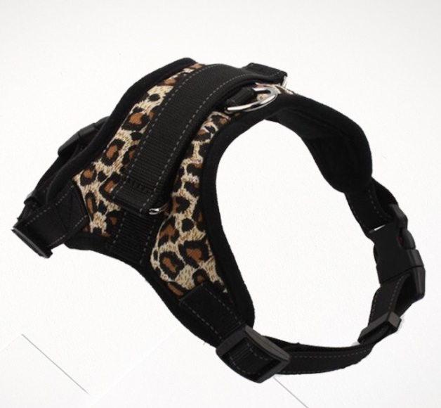 【ハーネス ヒョウ柄 Mサイズ】犬 おしゃれ 脱げない 小型犬 中型犬 大型犬 苦しくない 犬用 ステップハーネス ウェアハーネス拍卖