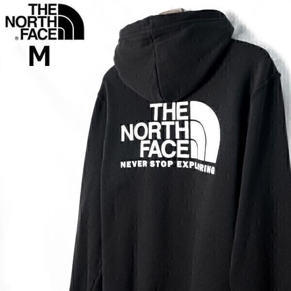 1円~!売切!【正規新品】THE NORTH FACE◆THROWBACK HOODIE パーカー スウェット US限定 男女兼用 ビッグロゴ アウトドア(M)黒 181130-30拍卖