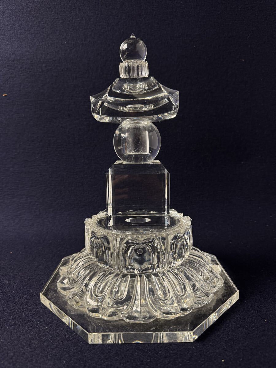 寺院買取 仏舎利塔 舎利塔 クリスタルガラス 新品 仏教美術 密教法具 仏具 大檀 護摩壇 天台 真言拍卖