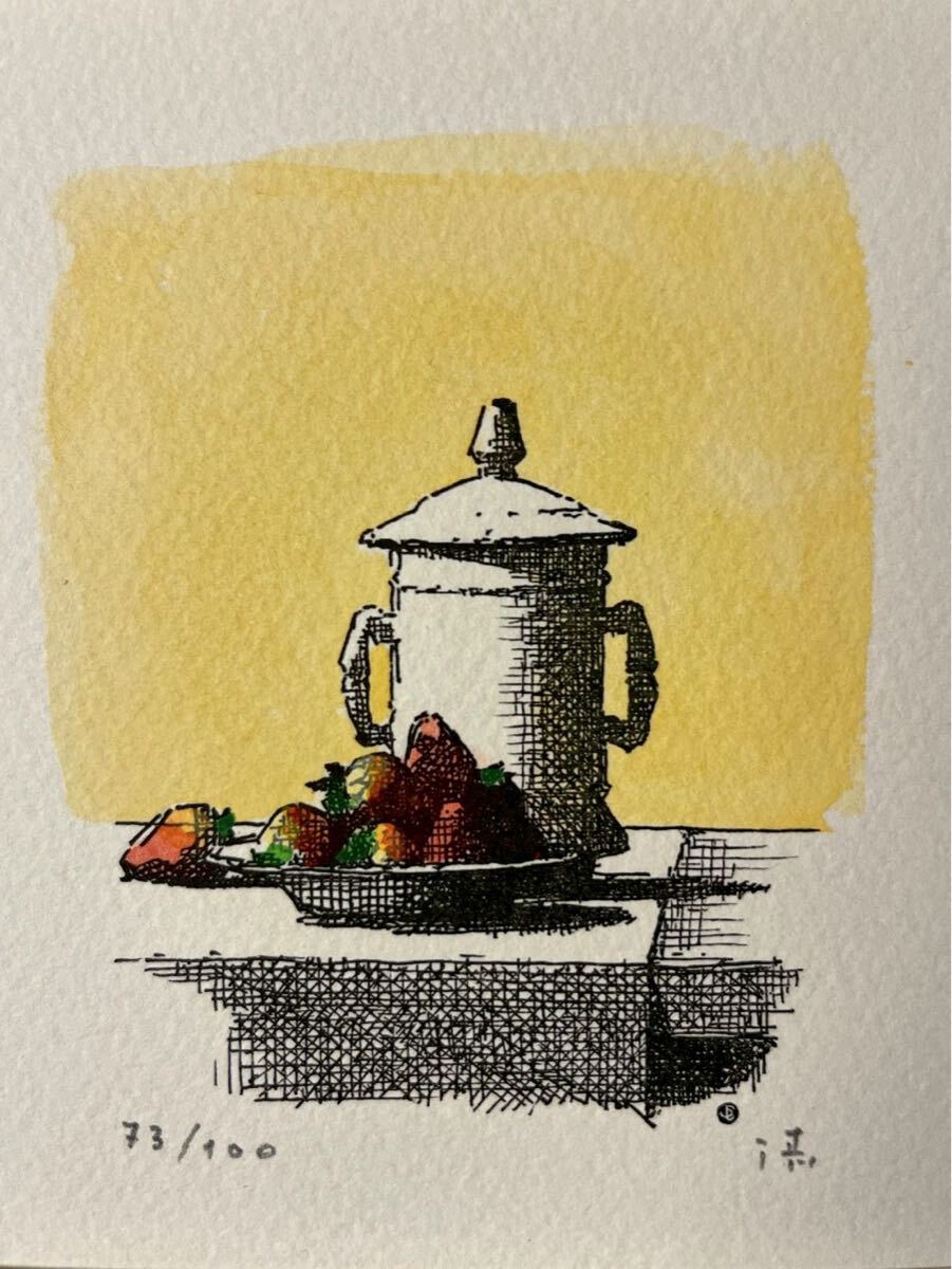 真作 中村清治 『 静物 小口木版画 』 限定 エッチング 銅版画 洋画家 神奈川 横浜 拍卖