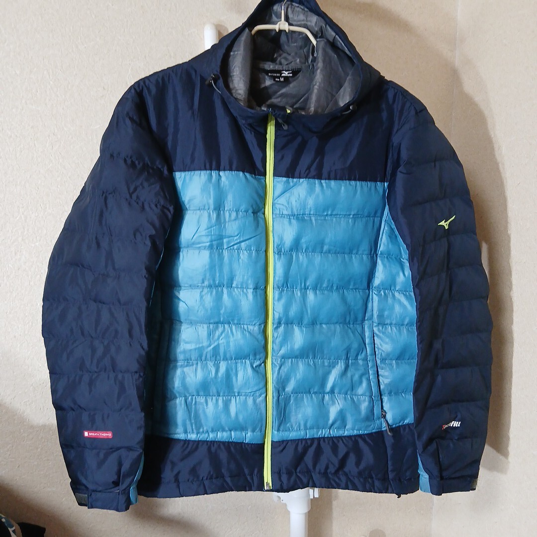 ミズノアウトドア 中綿 ジャケット M 青色拍卖