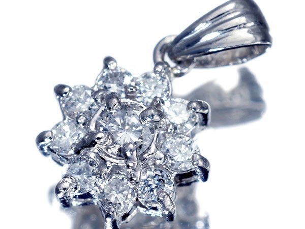 1円~【ジュエリー極】輝くフラワーデザイン!良質天然ダイヤモンド0.30ct 高級Pt900ペンダントヘッド a2798ii【送料無料】拍卖
