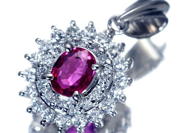 1円~【ジュエリー極】大人ピンキッシュレッドカラー!天然ルビー0.35ct&天然ダイヤモンド0.37ct 高級Pt900ヘッド a2800vr【送料無料】拍卖