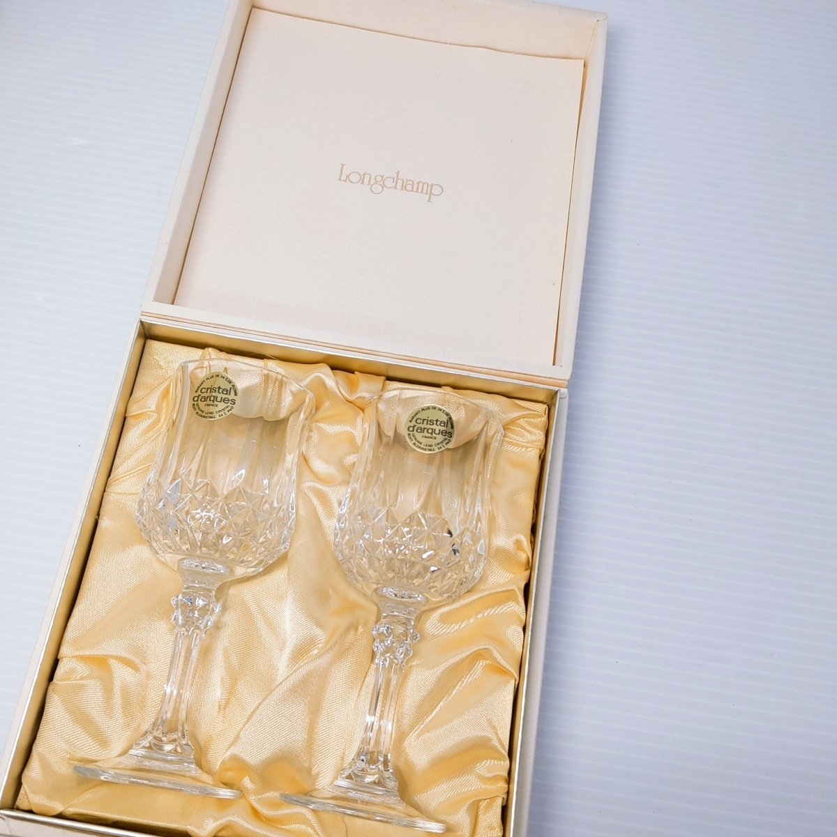 クリスタル・ダルクロンシャン ワイングラスペア 6脚セット〇YR-52027〇【未使用品】拍卖