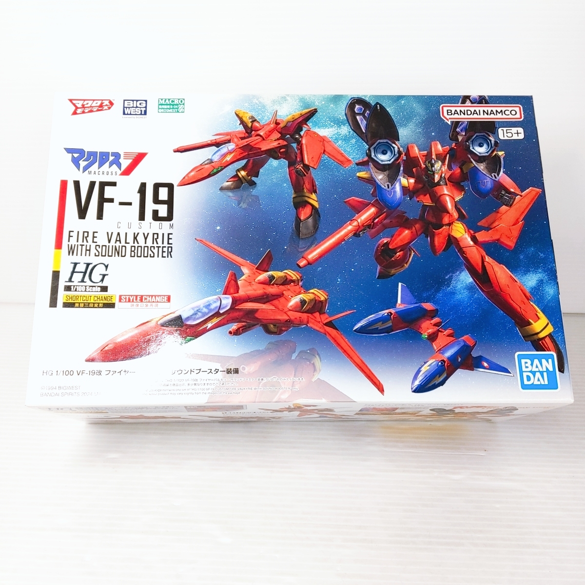 マクロス7 HG 1/100 VF-19F改 ファイヤーバルキリー サウンドブースター装備〇YR-52848〇【未組立品】拍卖