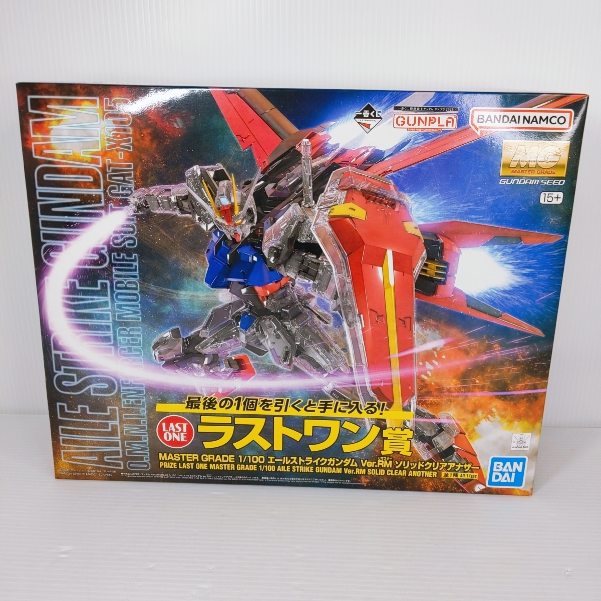 【中古未組立品】ガンプラ 一番くじ ラストワン賞 MG 1/100 エールストライク Ver.RM ソリッドクリアアナザー ○YR-53407○拍卖