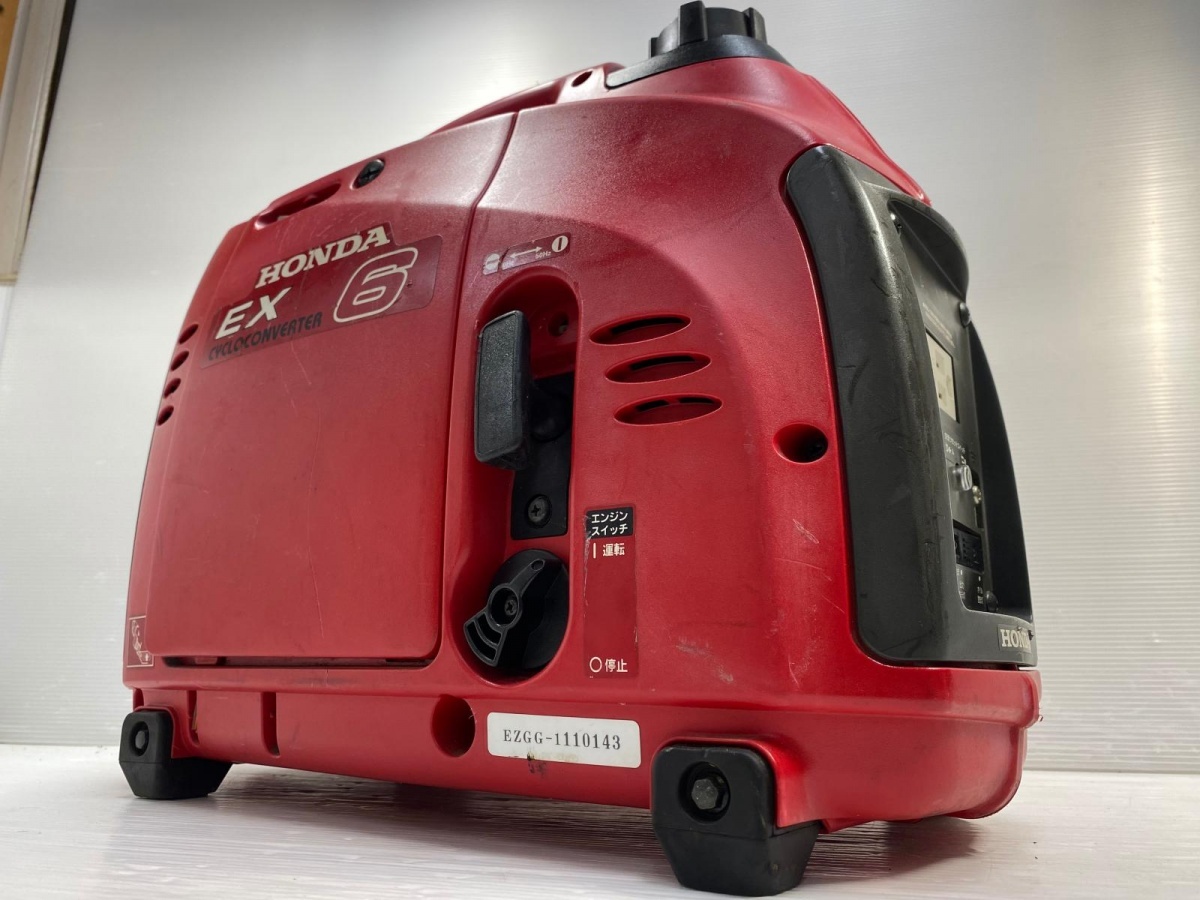 【中古品】動作確認済み HONDA ホンダ ポータブル発電機 EX6 ガソリン式 600VA 小型 静音 100V/12V対応 キャンプ 災害対策 ○YR-19298○拍卖