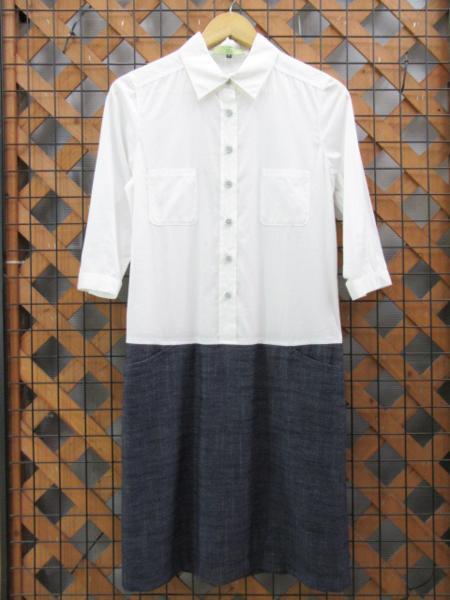 Braset ブラセット ワンピース 未使用タグ付き ホワイト×ネイビー 1表記 〇YR-01146〇拍卖