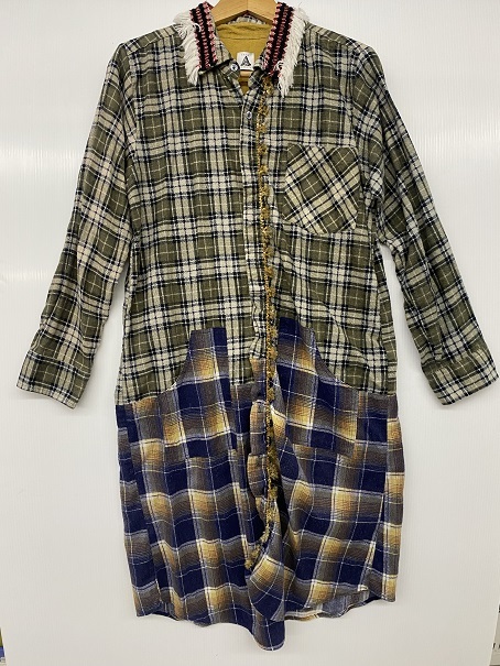 【中古品】Yuumi ARIA ユウミアリア フリンジシャツワンピース フリーサイズ ○YR-16655○拍卖