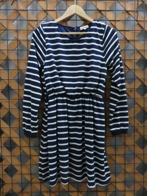 マウスバレー Mouth Valley レディース ボーダーワンピース Mサイズ表記 〇YR-03282〇拍卖